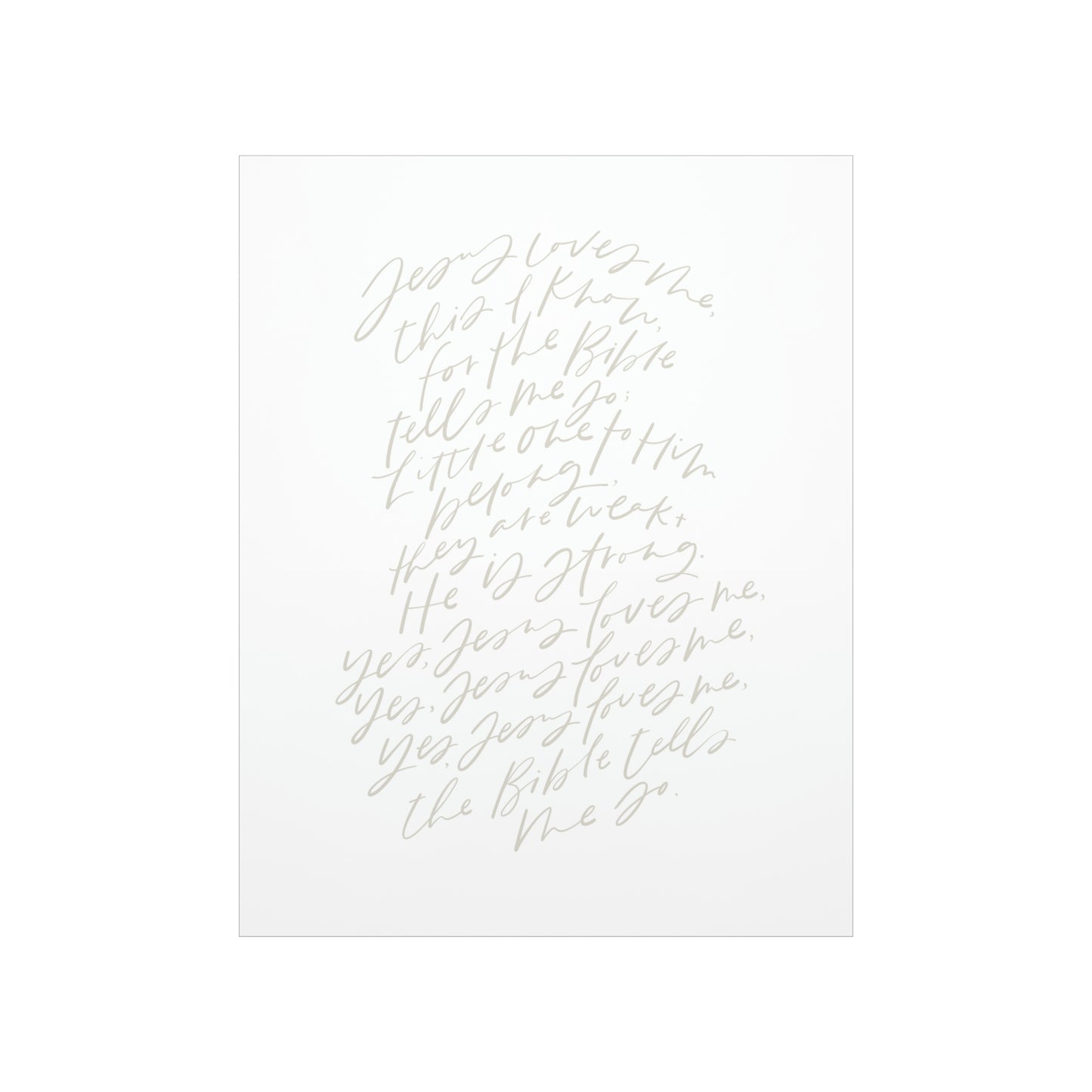 Jesus Loves Me Art Print