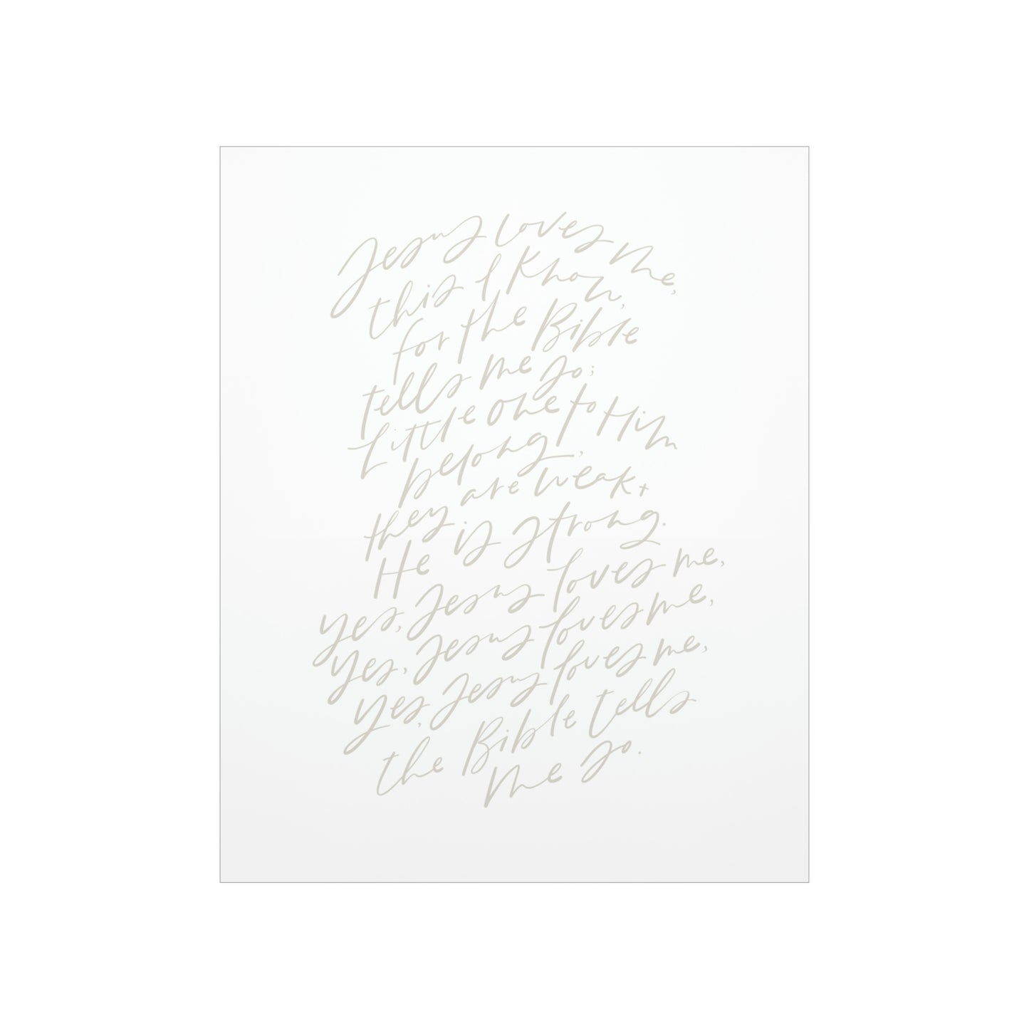 Jesus Loves Me Art Print