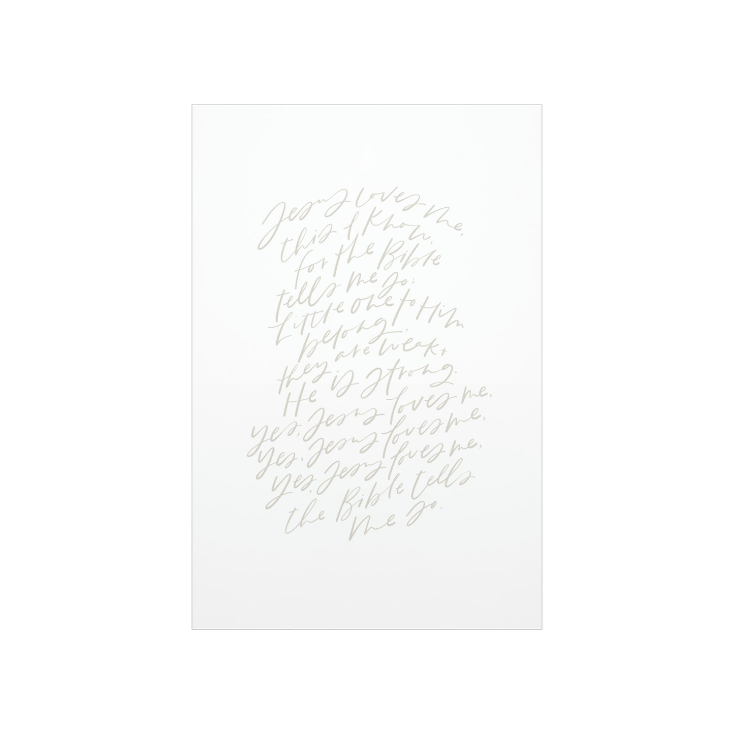 Jesus Loves Me Art Print