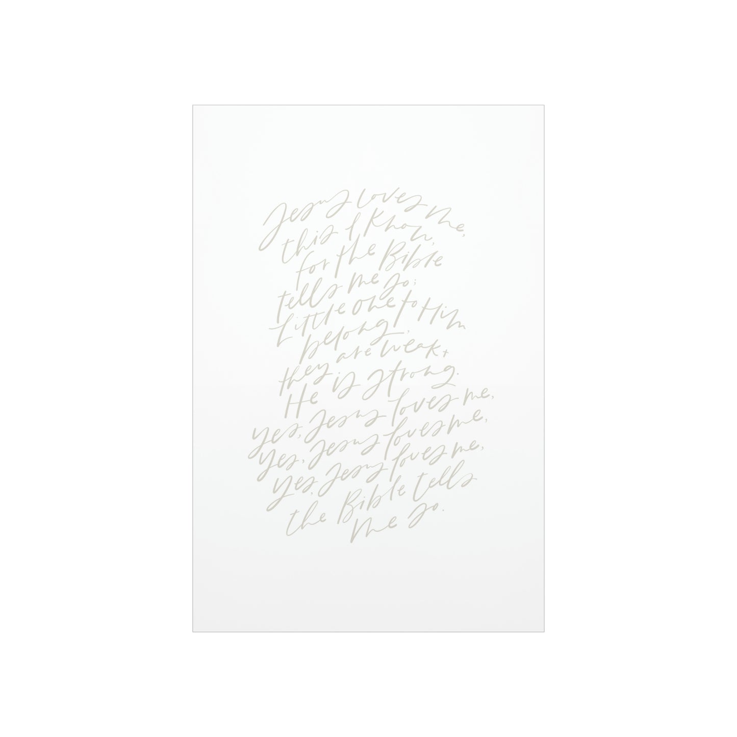 Jesus Loves Me Art Print