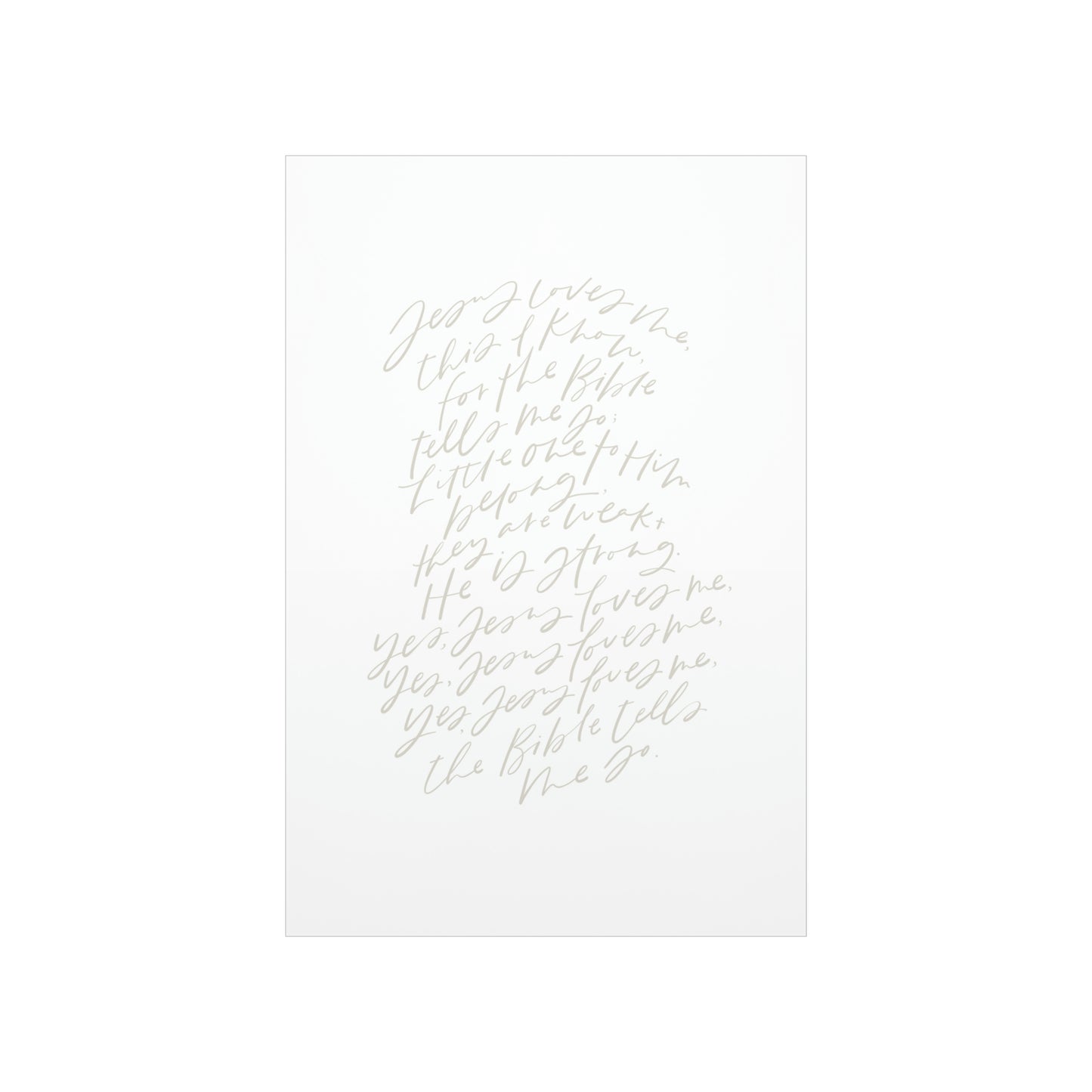 Jesus Loves Me Art Print