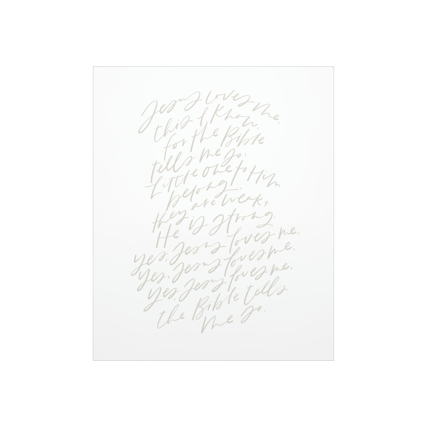Jesus Loves Me Art Print