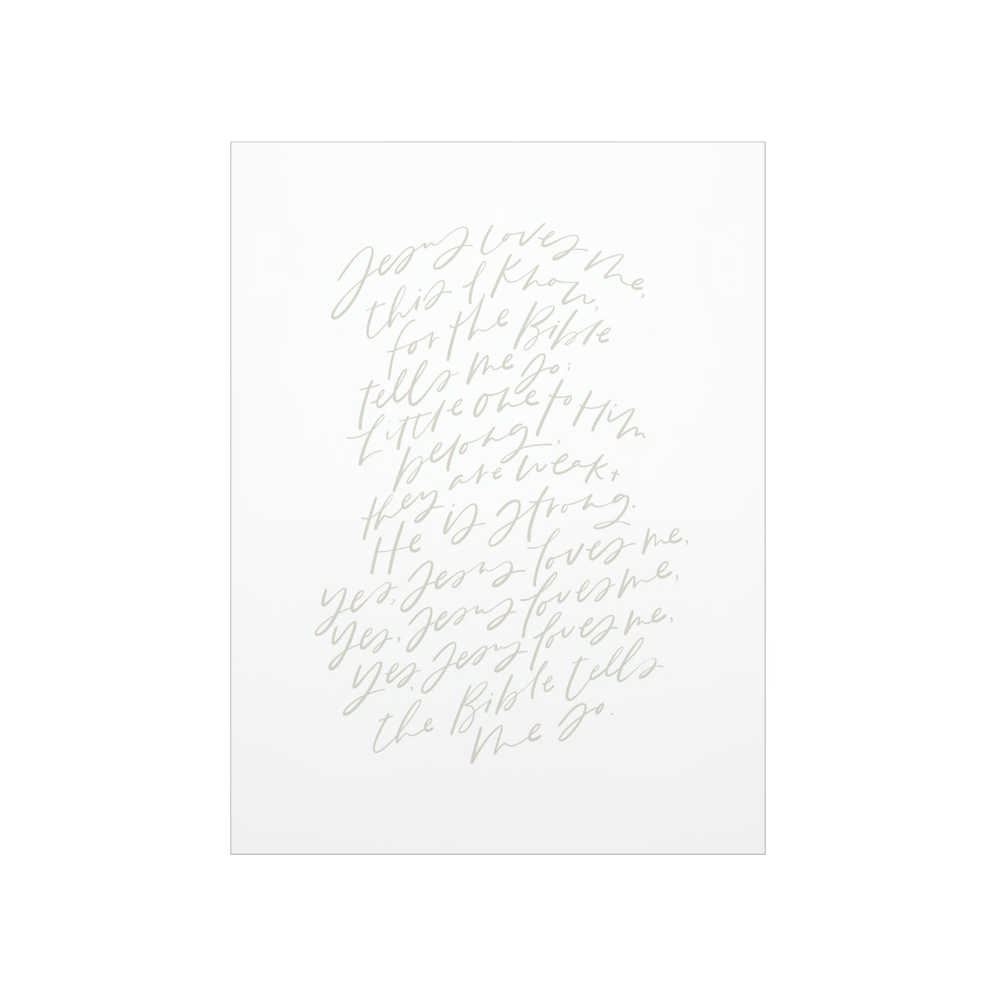 Jesus Loves Me Art Print