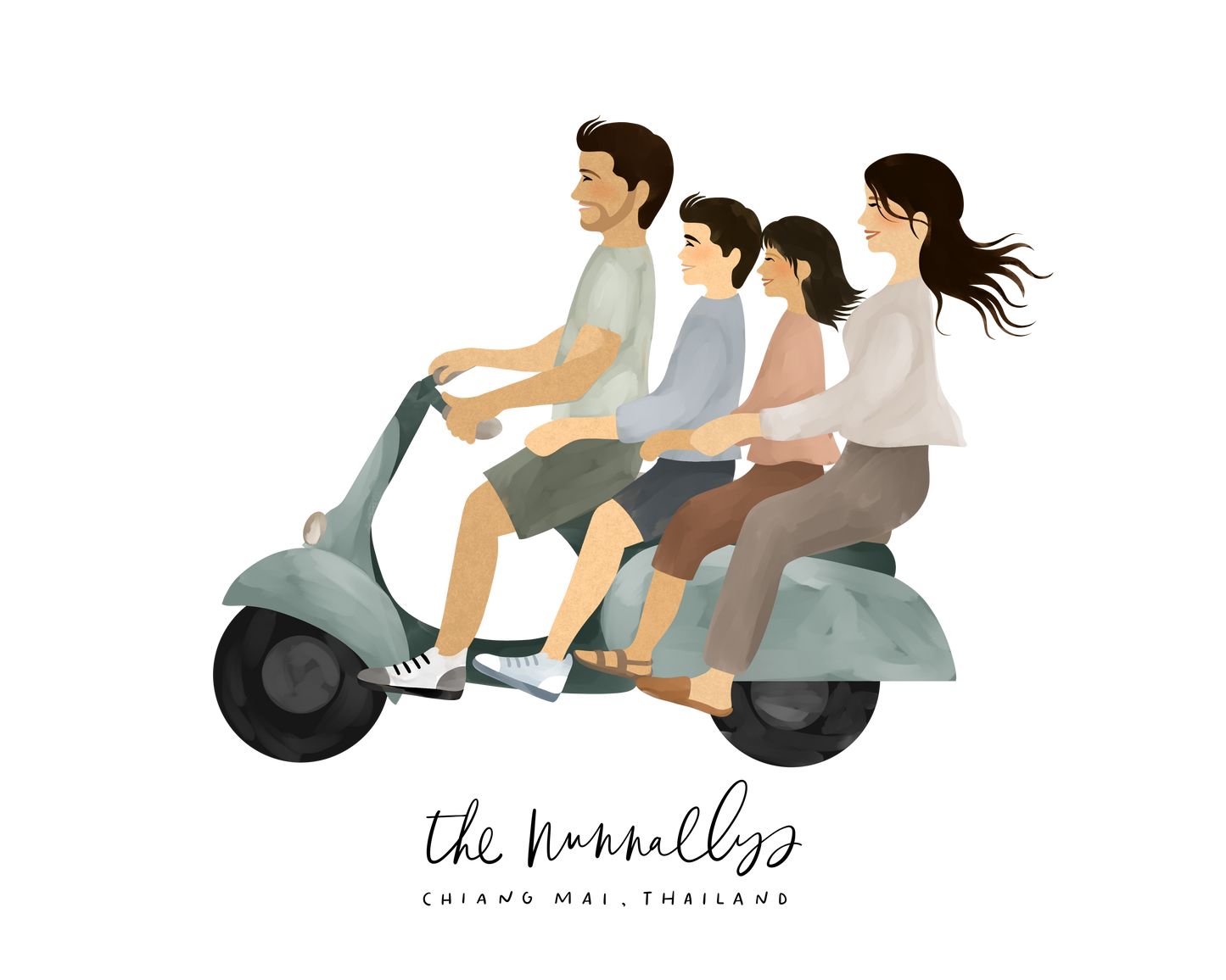 Families on Scooters